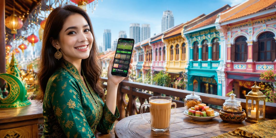 Pemain menggunakan telefon pintar untuk bermain poker gdslot888 di Pulau Pinang
